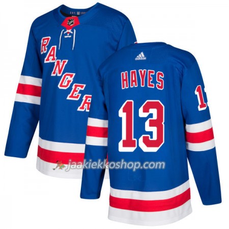 Miehille NHL New York Rangers Pelipaita Kevin Hayes 13 Adidas 2017-2018 Royal Authentic
